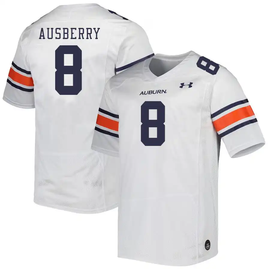 Austin Ausberry Auburn Tigers Men's #8 Stitched College White Football Jersey 2412ARLR8