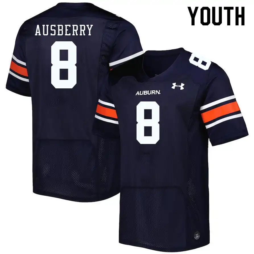 Austin Ausberry Auburn Tigers Youth #8 Stitched College Navy Football Jersey 2412FYDT8