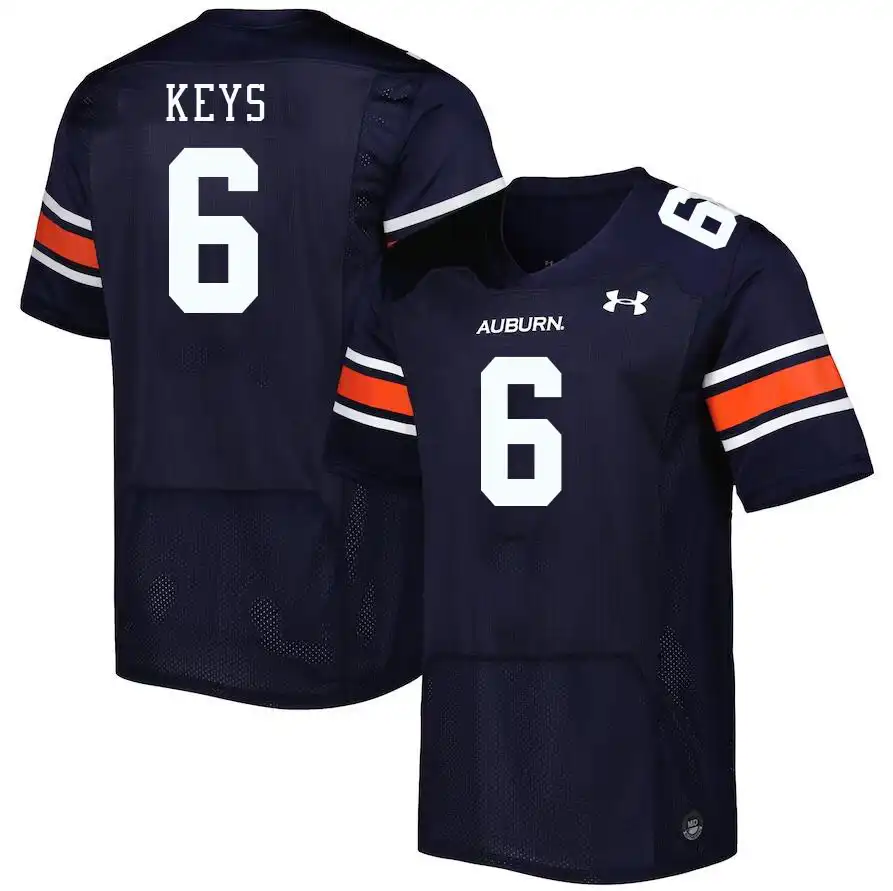 Austin Keys Auburn Tigers Men's #6 Stitched College Navy Football Jersey 2412JRYW3