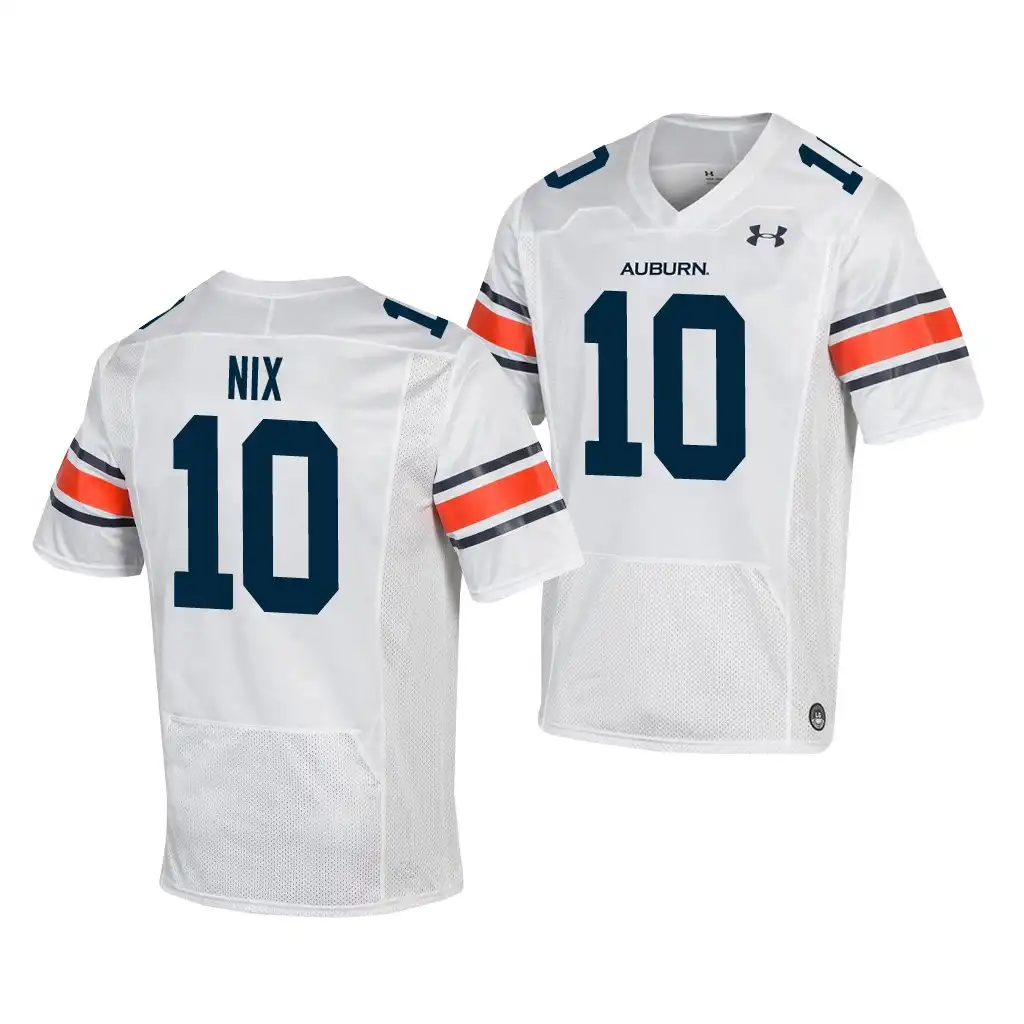 Bo Nix Auburn Tigers Men's #10 White Stitched College Football Jersey 2412ELEG3