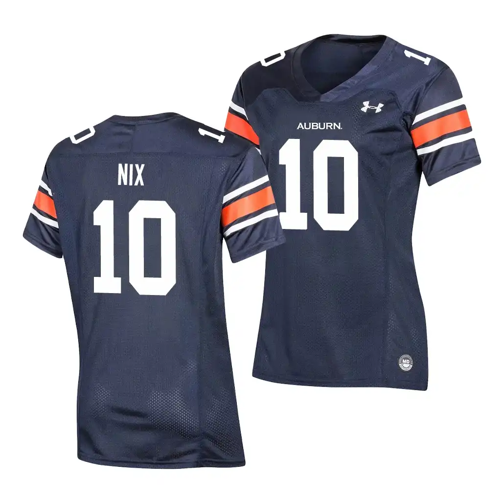 Bo Nix Auburn Tigers Women's #10 Navy Stitched College Football Jersey 2412NHZN5