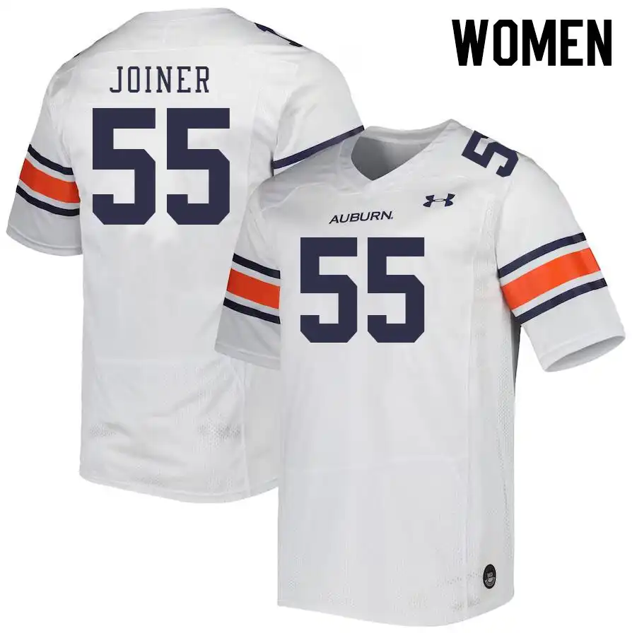 Bradyn Joiner Auburn Tigers Women's #55 Stitched College White Football Jersey 2412WMLZ6