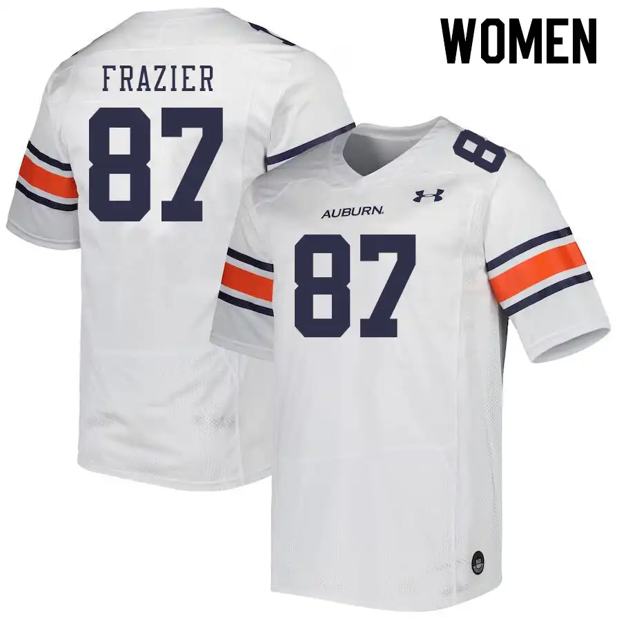 Brandon Frazier Auburn Tigers Women's #87 Stitched College White Football Jersey 2412MRYV3