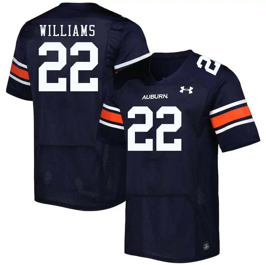 Brenton Williams Auburn Tigers Men's #22 Stitched College Navy Football Jersey 2412CMDH6