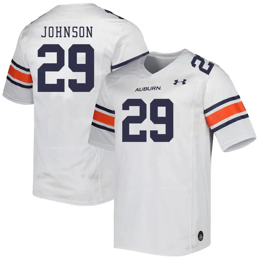 C.J. Johnson Auburn Tigers Men's #29 Stitched College White Football Jersey 2412VBJG5