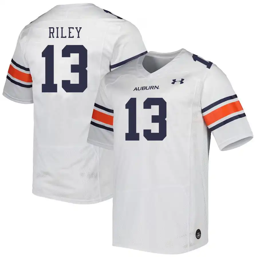 Cam Riley Auburn Tigers Men's #13 Stitched College White Football Jersey 2412BESJ7