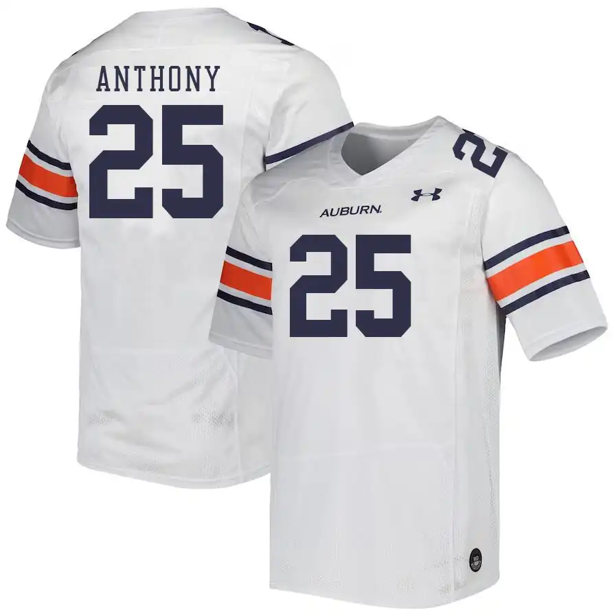 Champ Anthony Auburn Tigers Men's #25 Stitched College White Football Jersey 2412EICB6