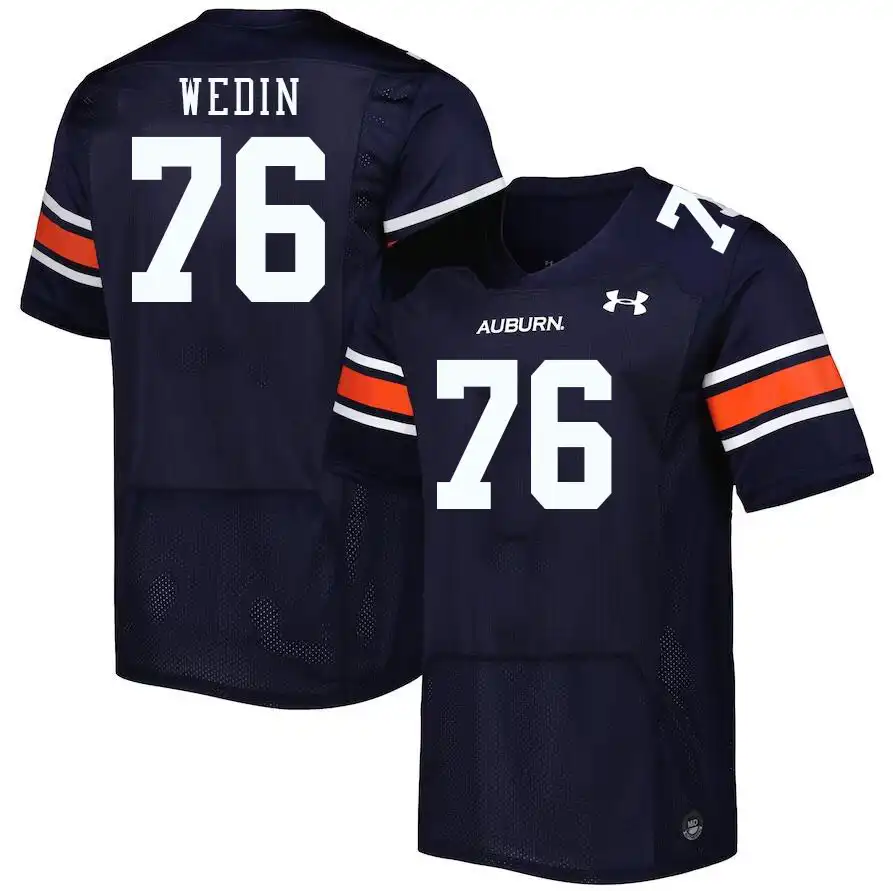 Clay Wedin Auburn Tigers Men's #76 Stitched College Navy Football Jersey 2412ISVE4