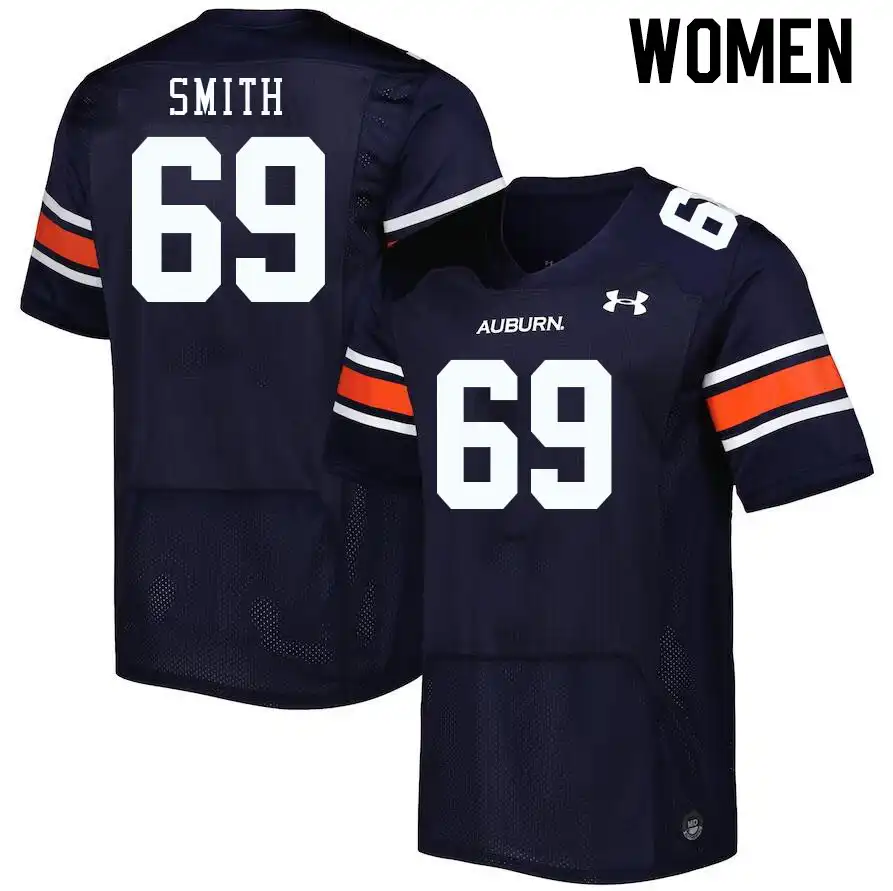 Colby Smith Auburn Tigers Women's #69 Stitched College Navy Football Jersey 2412ZHQZ0