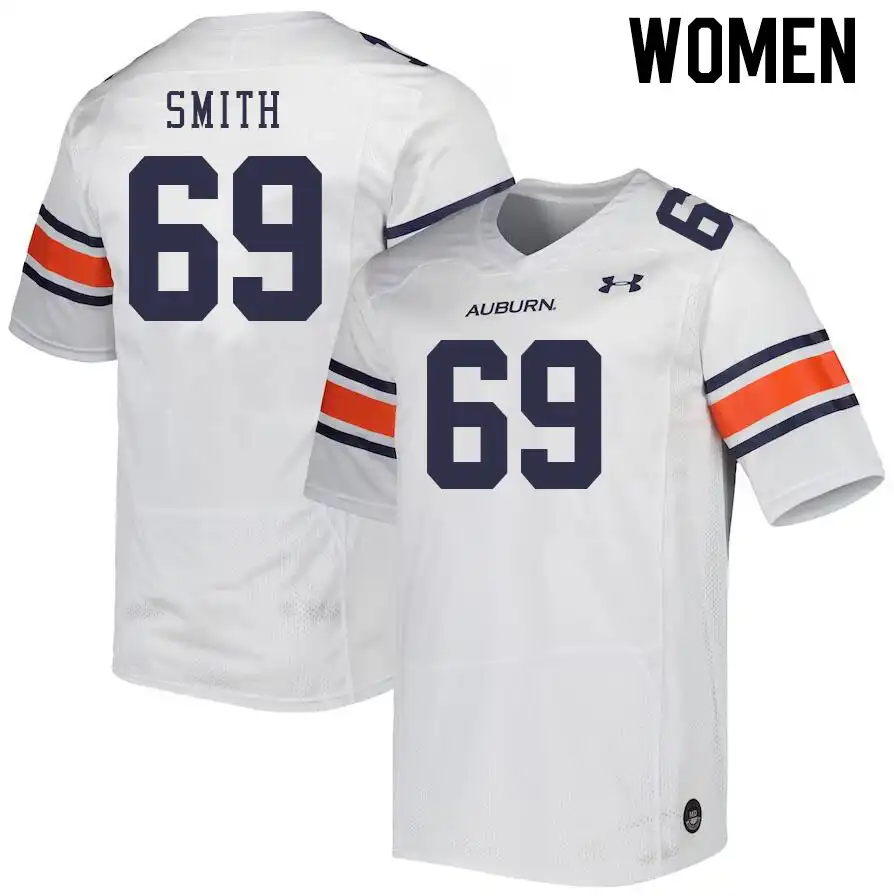 Colby Smith Auburn Tigers Women's #69 Stitched College White Football Jersey 2412GGYT2