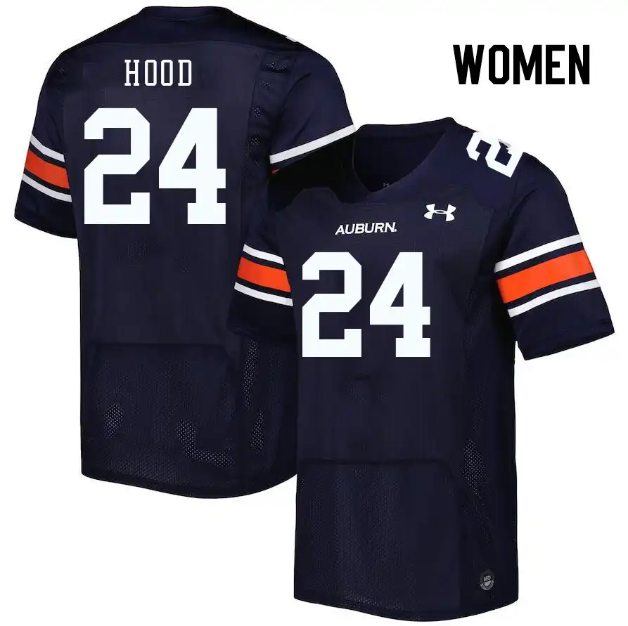 Colton Hood Auburn Tigers Women's #24 Stitched College Navy Football Jersey 2412RGBQ4