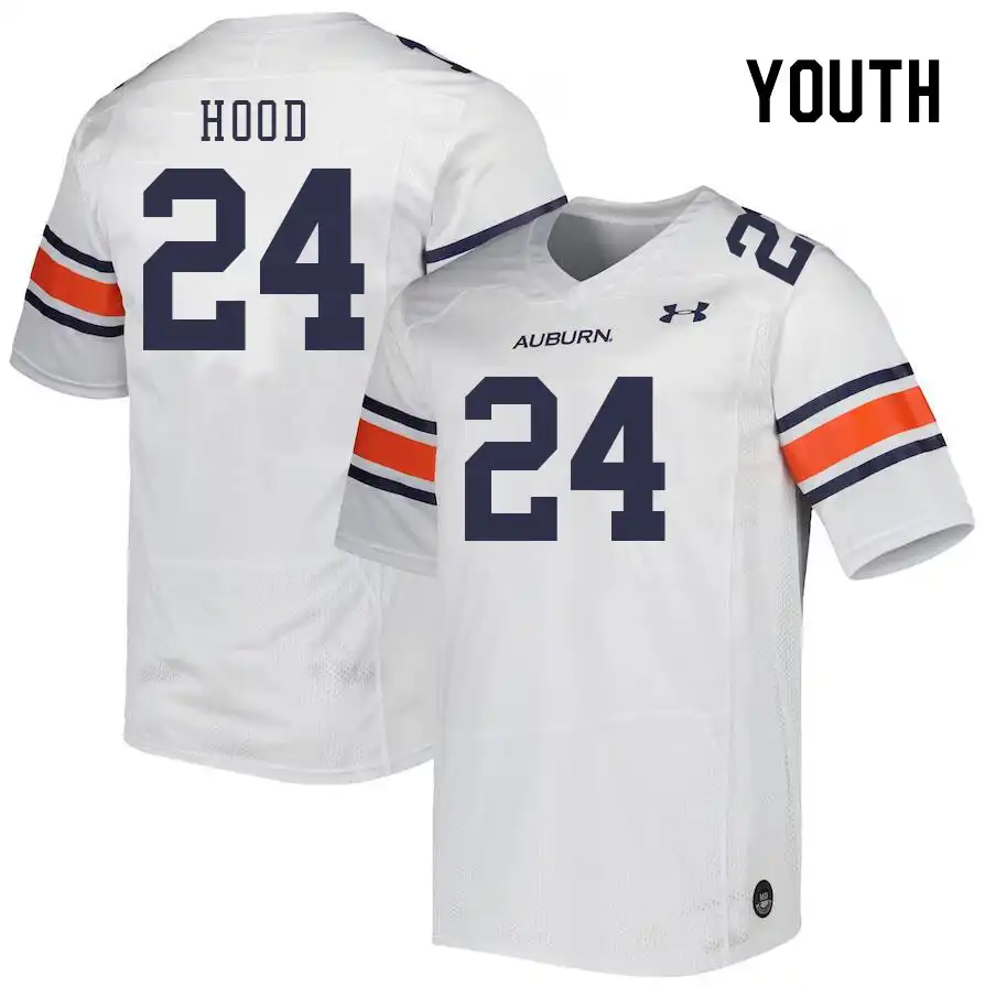 Colton Hood Auburn Tigers Youth #24 Stitched College White Football Jersey 2412YULI6