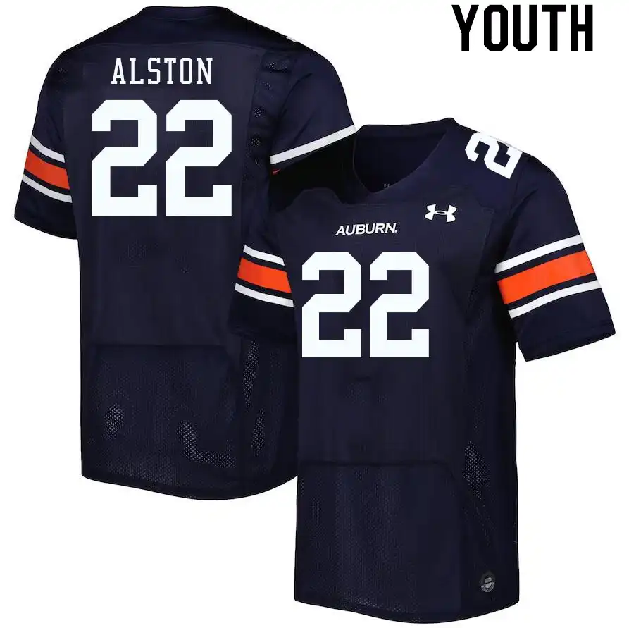 Damari Alston Auburn Tigers Youth #22 Stitched College Navy Football Jersey 2412RKNO6