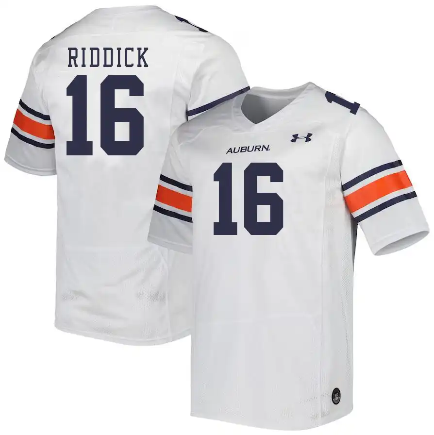 Demarcus Riddick Auburn Tigers Men's #16 Stitched College White Football Jersey 2412HPQM1