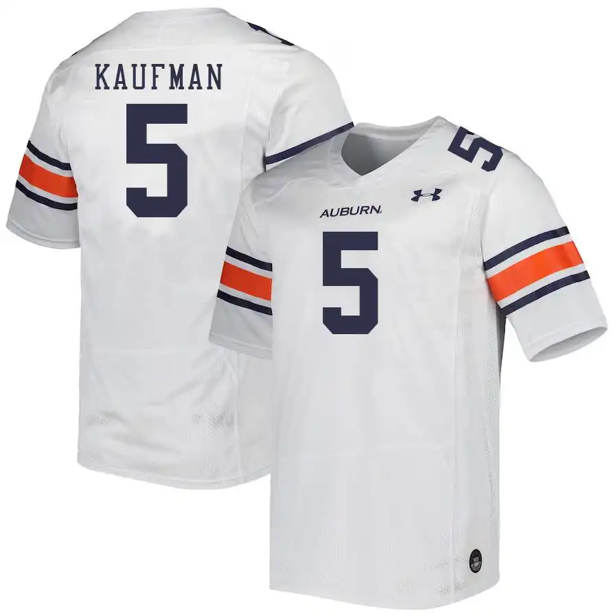 Donovan Kaufman Auburn Tigers Men's #5 Stitched College White Football Jersey 2412AAPI3