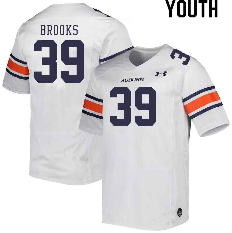 Dylan Brooks Auburn Tigers Youth #39 Stitched College White Football Jersey 2412ZDLQ3