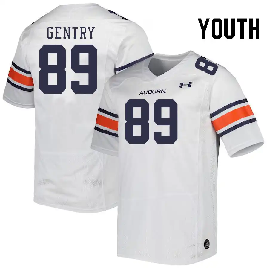 Dylan Gentry Auburn Tigers Youth #89 Stitched College White Football Jersey 2412MRXV0