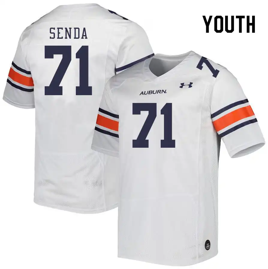 Dylan Senda Auburn Tigers Youth #71 Stitched College White Football Jersey 2412SVGF5