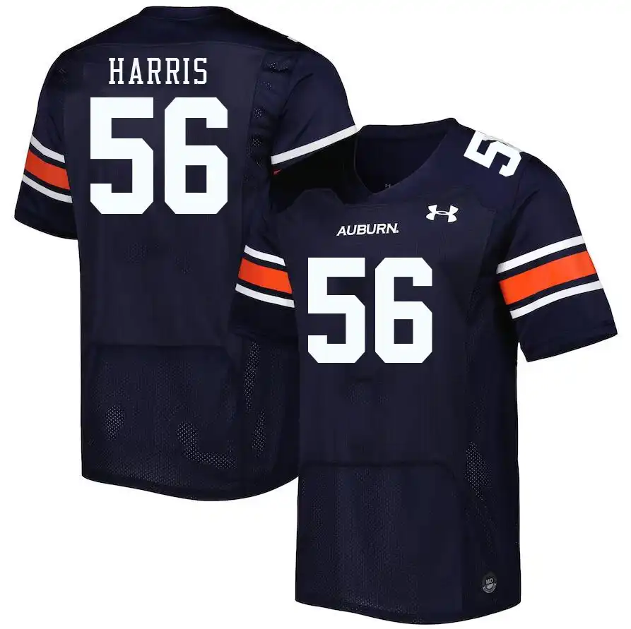 E.J. Harris Auburn Tigers Men's #56 Stitched College Navy Football Jersey 2412DITG1