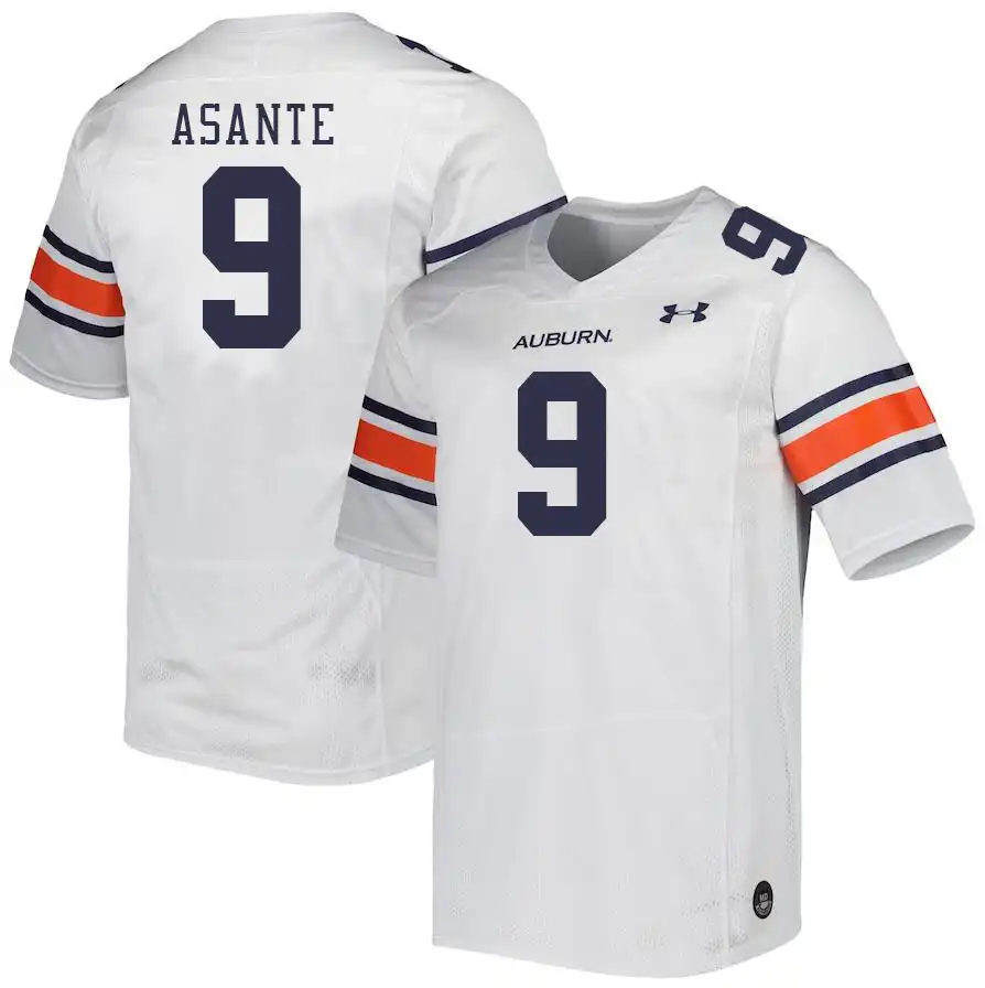 Eugene Asante Auburn Tigers Men's #9 Stitched College White Football Jersey 2412NPXC1