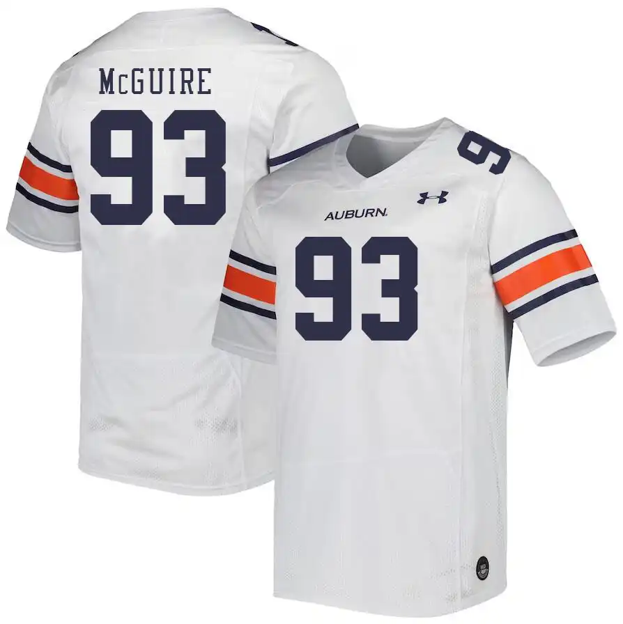 Evan McGuire Auburn Tigers Men's #93 Stitched College White Football Jersey 2412PXQI8