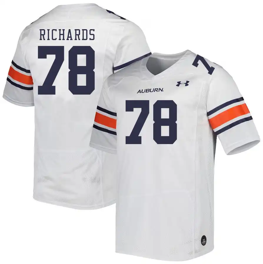 Evan Richards Auburn Tigers Men's #78 Stitched College White Football Jersey 2412BQBO2