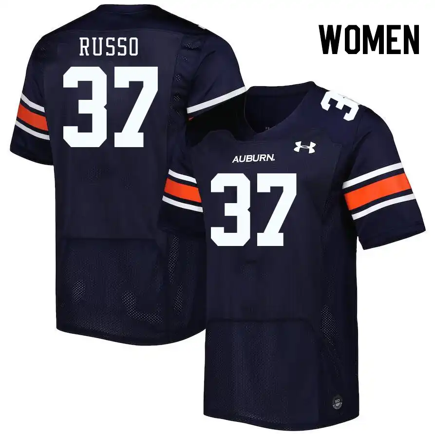 Gabe Russo Auburn Tigers Women's #37 Stitched College Navy Football Jersey 2412YCFB2