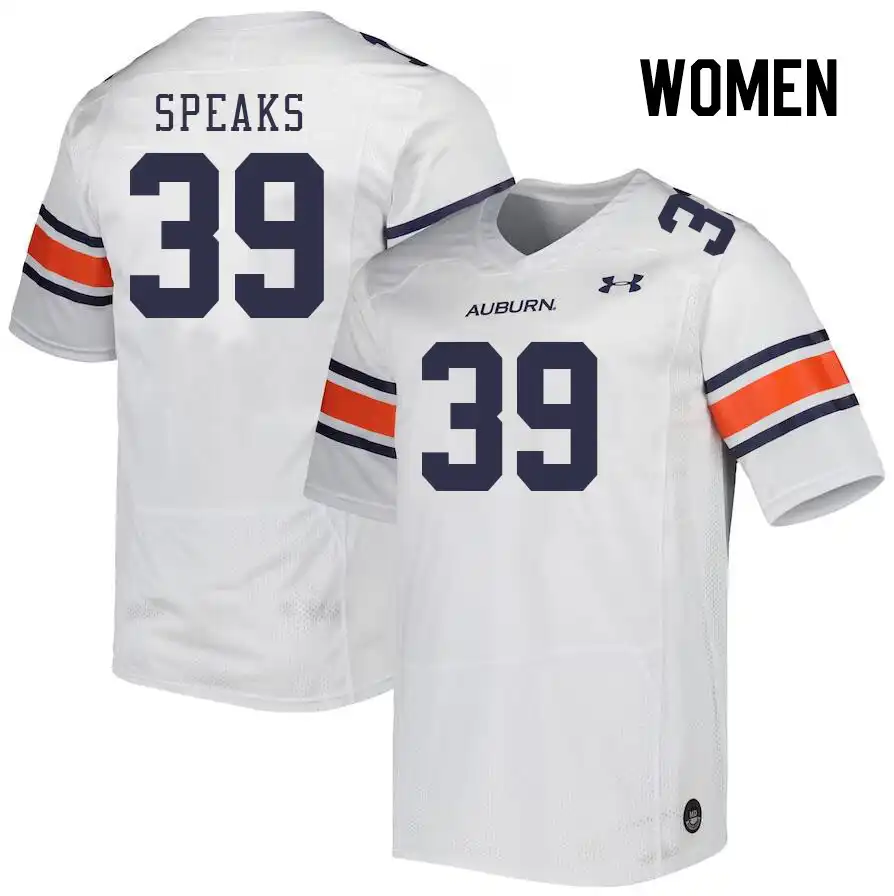 Griffin Speaks Auburn Tigers Women's #39 Stitched College White Football Jersey 2412TTYH4