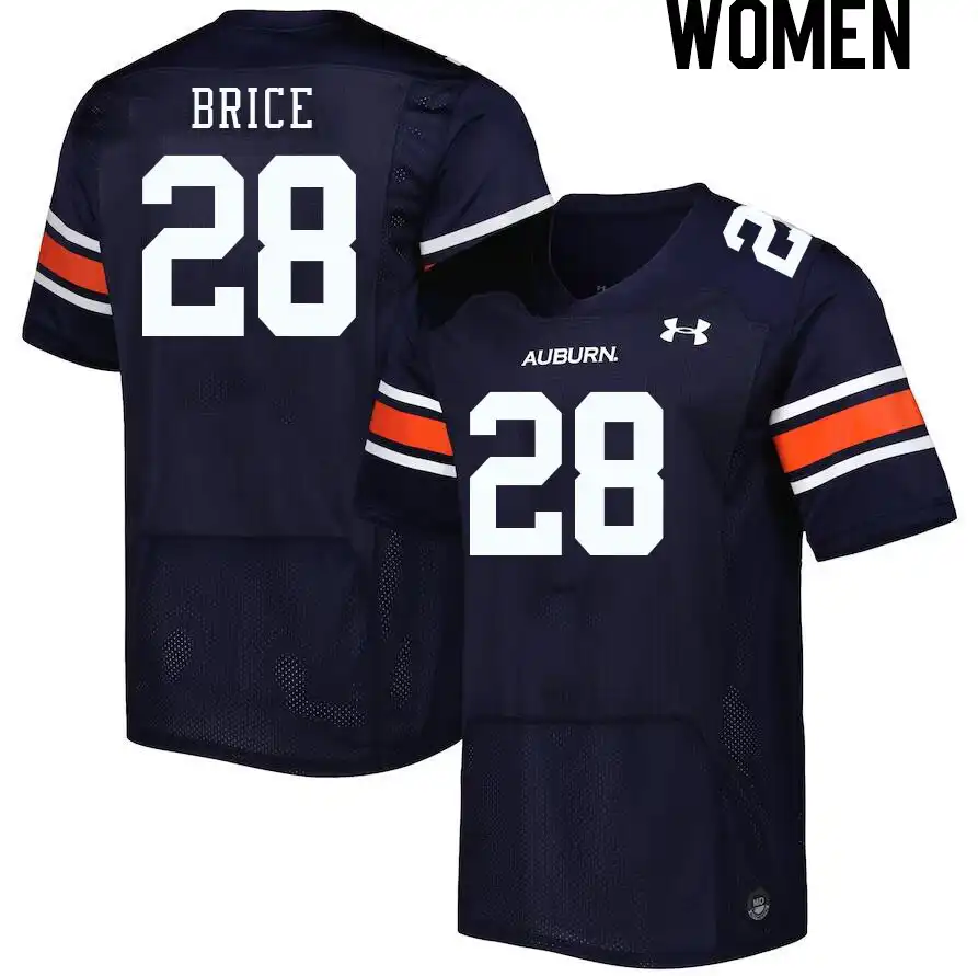 Hayden Brice Auburn Tigers Women's #28 Stitched College Navy Football Jersey 2412CNEQ8