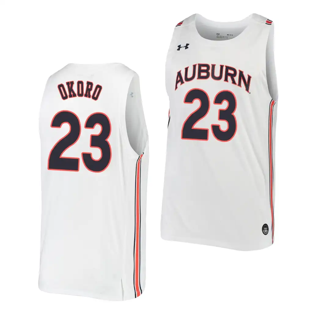 Isaac Okoro Auburn Tigers Men's #23 White Stitched College 2019-20 Basketball Jersey 2412EVKC7