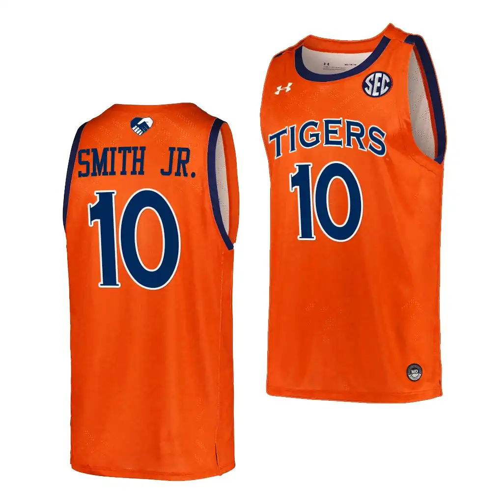 Jabari Smith Jr. Auburn Tigers Men's #10 2022 Orange Stitched College Unite As One Basketball Jersey 2412UTNK0