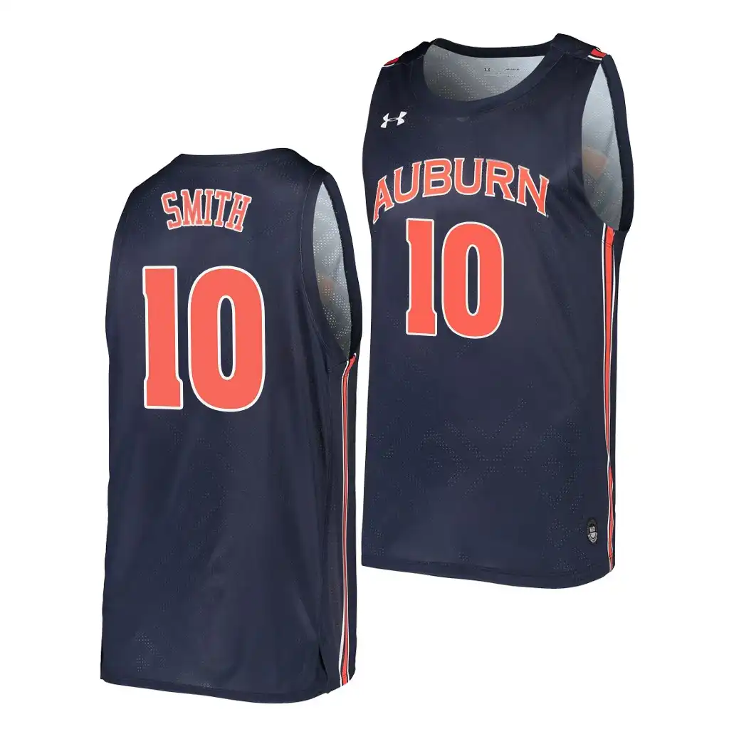 Jabari Smith Jr. Auburn Tigers Men's #10 Navy Stitched College 2022 NBA Draft top prospect Football Jersey 2412JNEK4