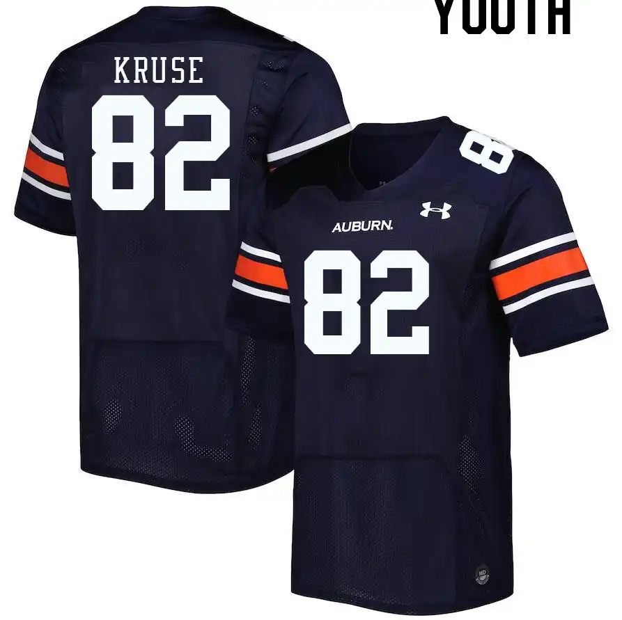 Jake Kruse Auburn Tigers Youth #82 Stitched College Navy Football Jersey 2412WEPE1