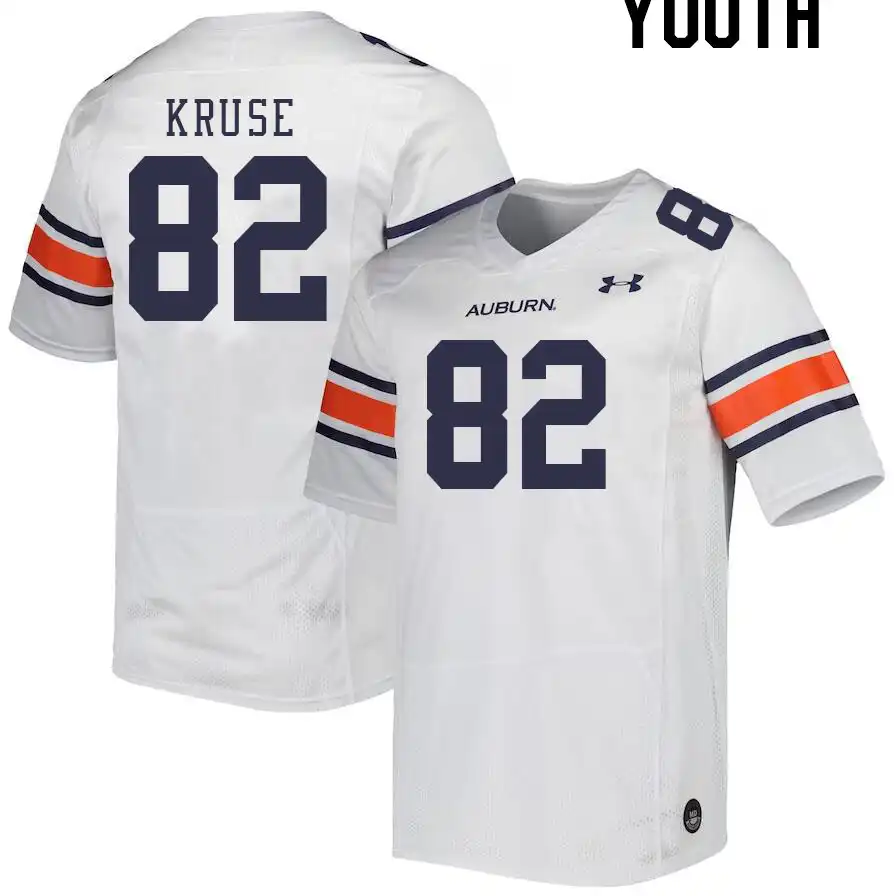 Jake Kruse Auburn Tigers Youth #82 Stitched College White Football Jersey 2412EOPU2