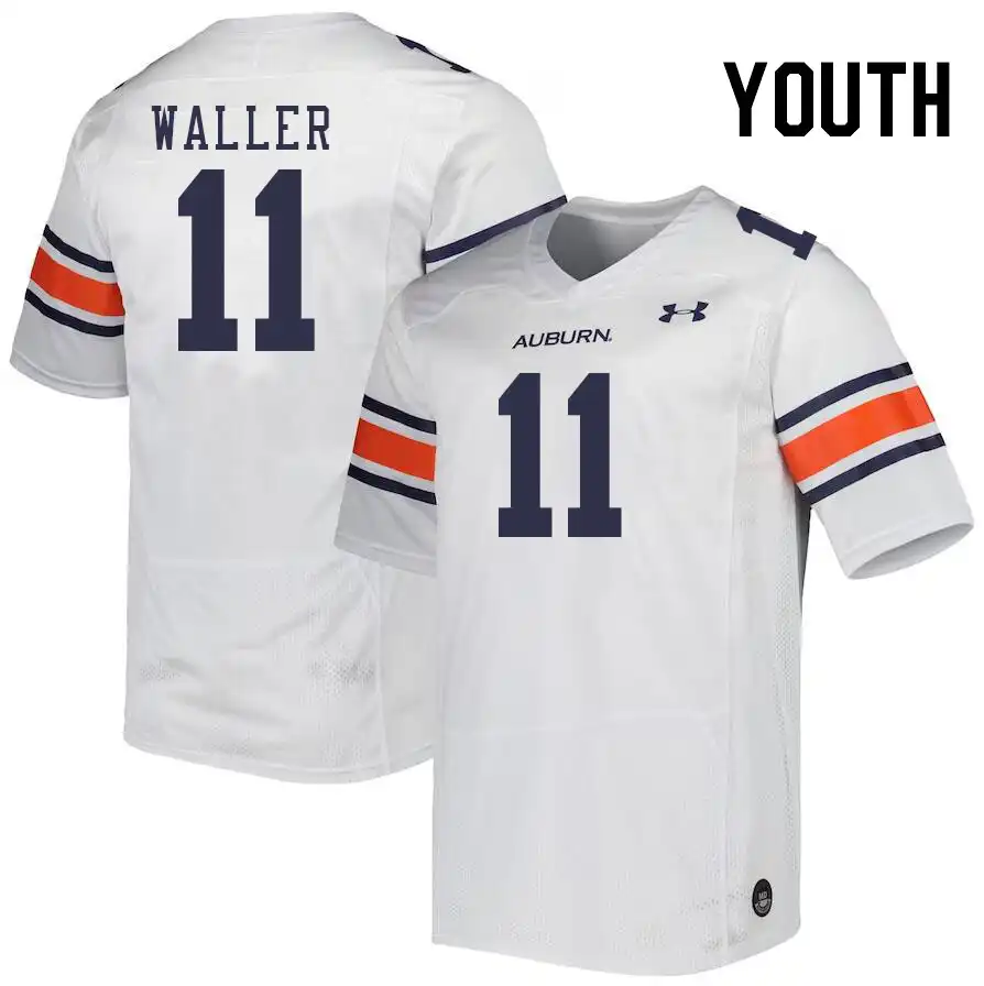 Jamonta Waller Auburn Tigers Youth #11 Stitched College White Football Jersey 2412LHJB3