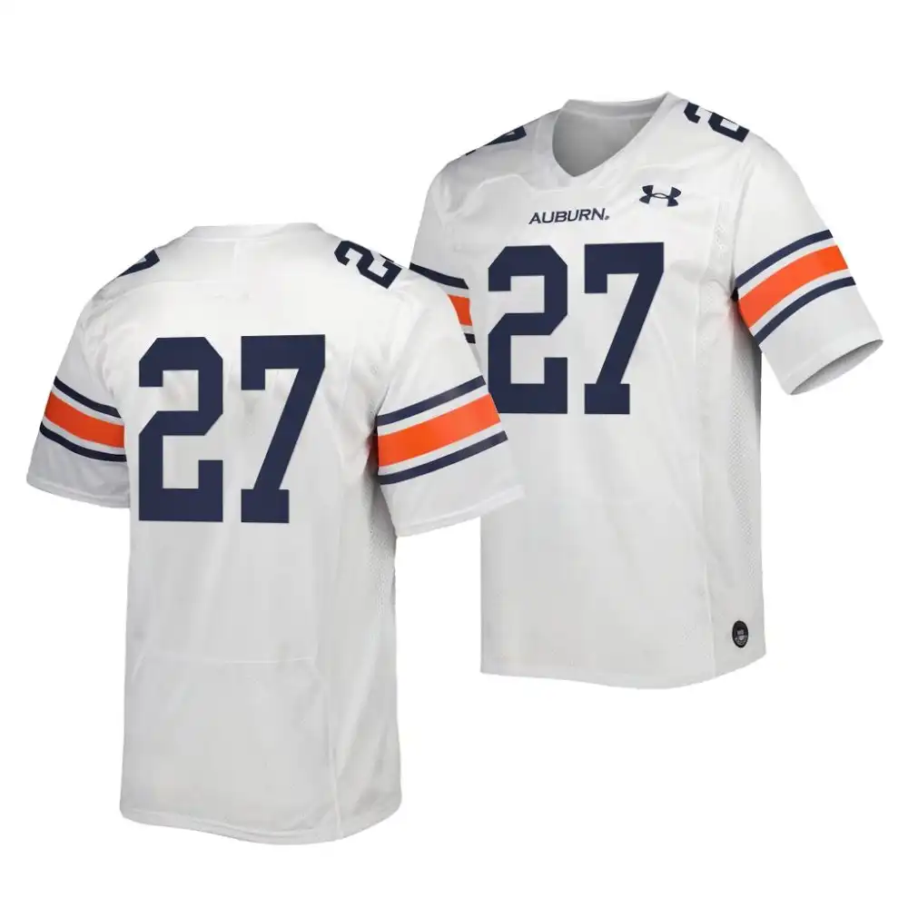 Jarquez Hunter Auburn Tigers Men's #27 Premier White Stitched College 2022 Limited Football Jersey 2412HAON6