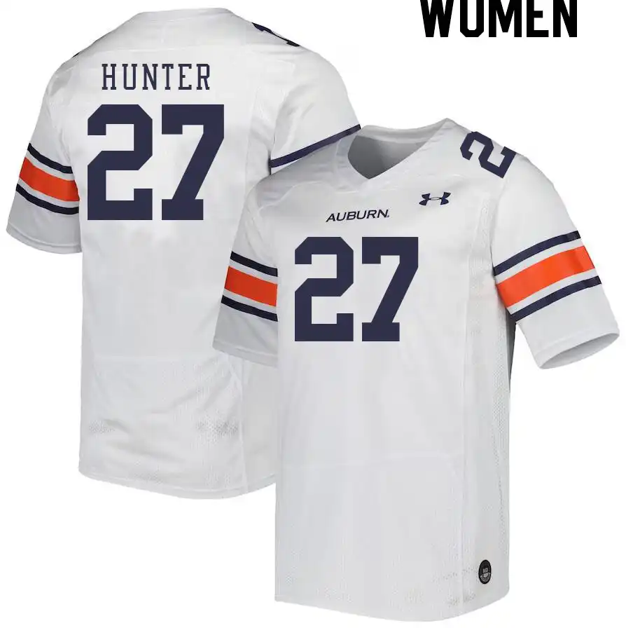 Jarquez Hunter Auburn Tigers Women's #27 Stitched College White Football Jersey 2412ITEB1