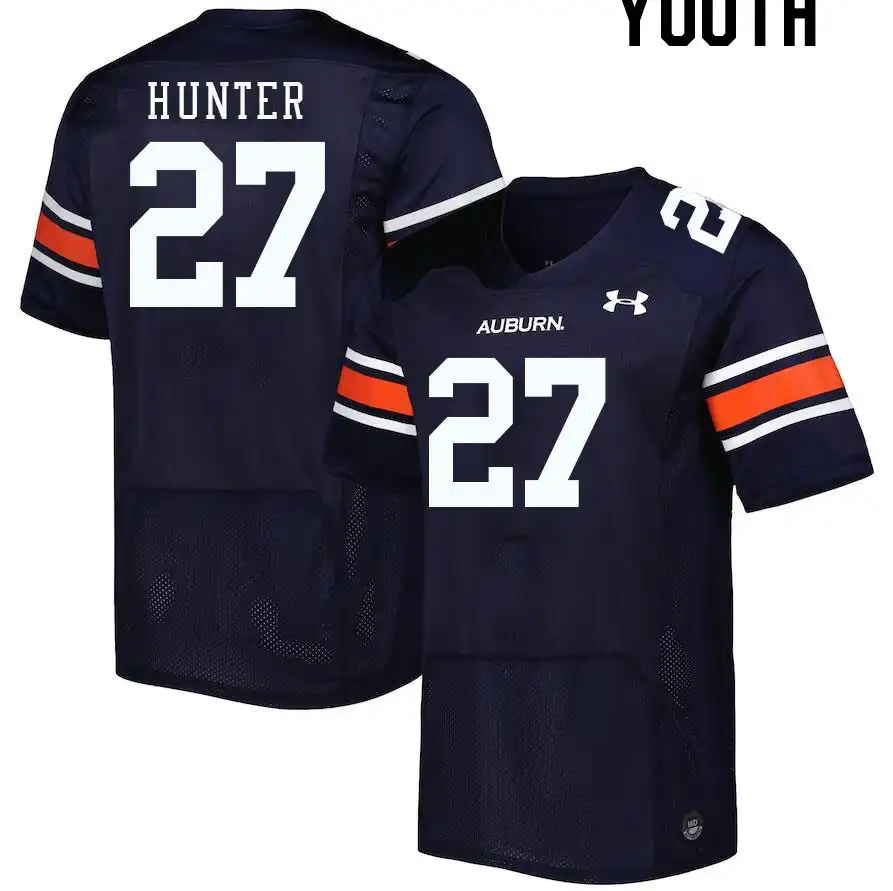 Jarquez Hunter Auburn Tigers Youth #27 Stitched College Navy Football Jersey 2412HIVG0