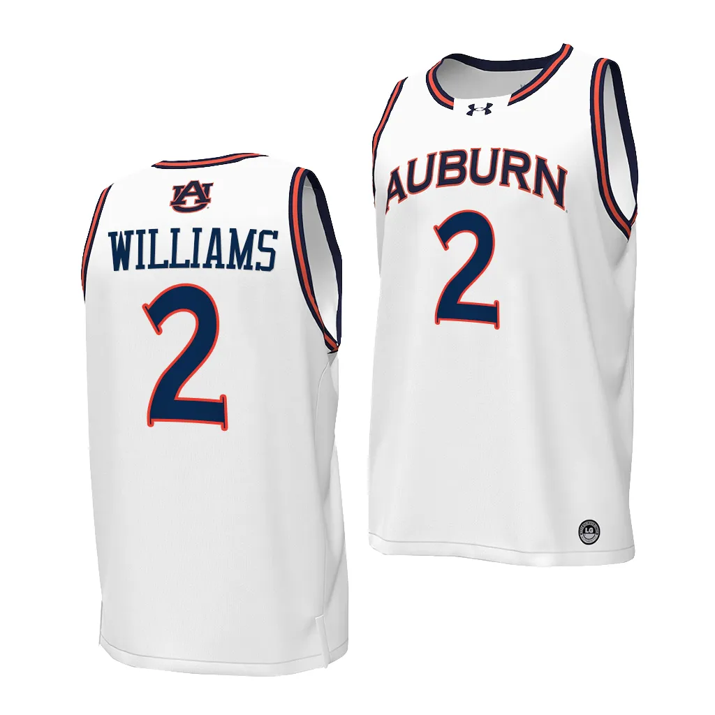 Jaylin Williams Auburn Tigers Men's #2 2023-24 Stitched College White Basketball Jersey 2412WOPN8