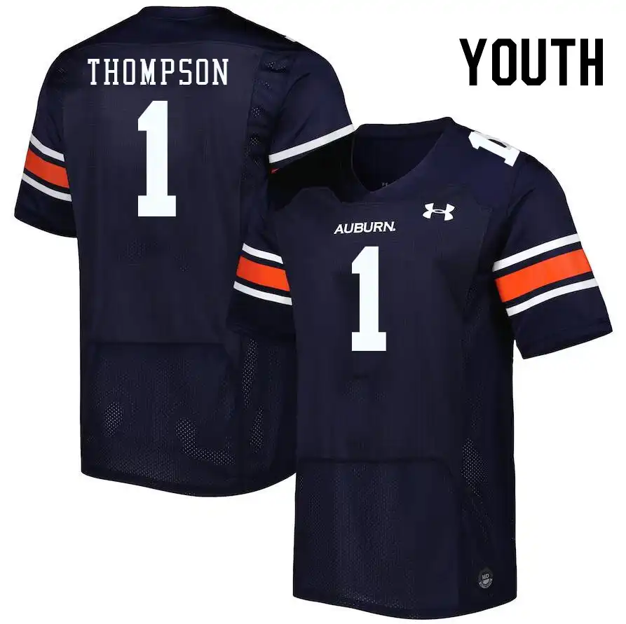 Jerrin Thompson Auburn Tigers Youth #1 Stitched College Navy Football Jersey 2412RKZB2