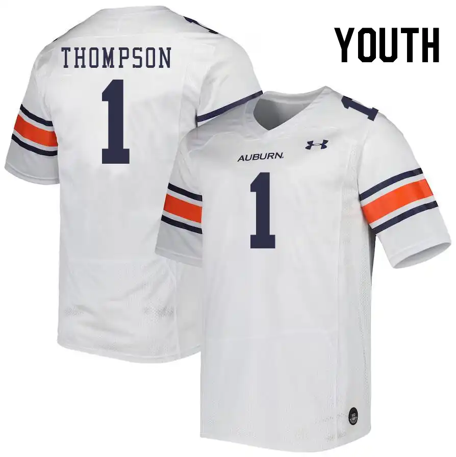 Jerrin Thompson Auburn Tigers Youth #1 Stitched College White Football Jersey 2412YKMS4