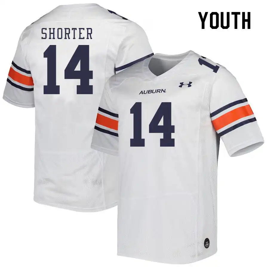 Jyaire Shorter Auburn Tigers Youth #14 Stitched College White Football Jersey 2412XSGT1