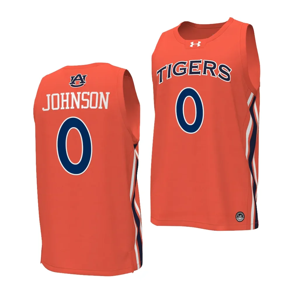 K.D. Johnson Auburn Tigers Men's #0 2023-24 Stitched College Orange Basketball Jersey 2412QLJO2