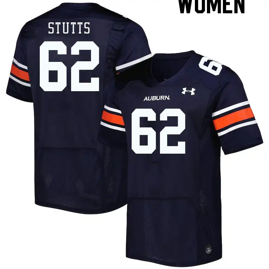 Kameron Stutts Auburn Tigers Women's #62 Stitched College Navy Football Jersey 2412HRBN6