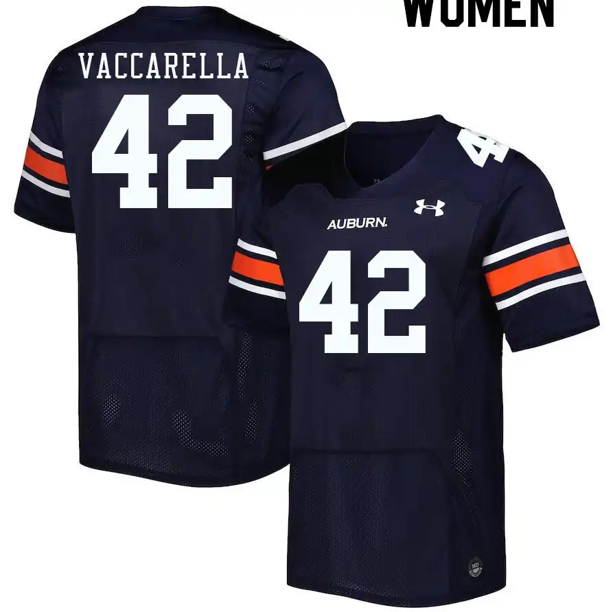 Kyle Vaccarella Auburn Tigers Women's #42 Stitched College Navy Football Jersey 2412EUGV0