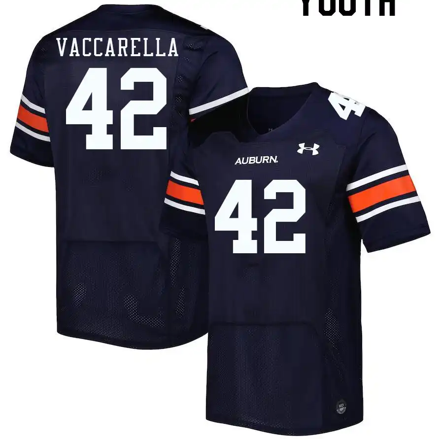 Kyle Vaccarella Auburn Tigers Youth #42 Stitched College Navy Football Jersey 2412VEQT8