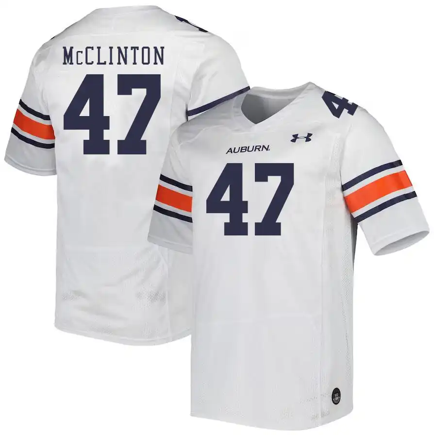 Mac McClinton Auburn Tigers Men's #47 Stitched College White Football Jersey 2412DYIN5