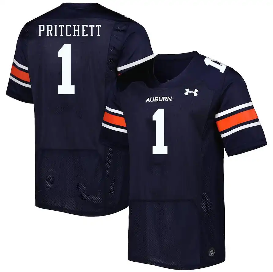 Nehemiah Pritchett Auburn Tigers Men's #1 Stitched College Navy Football Jersey 2412SGOQ6