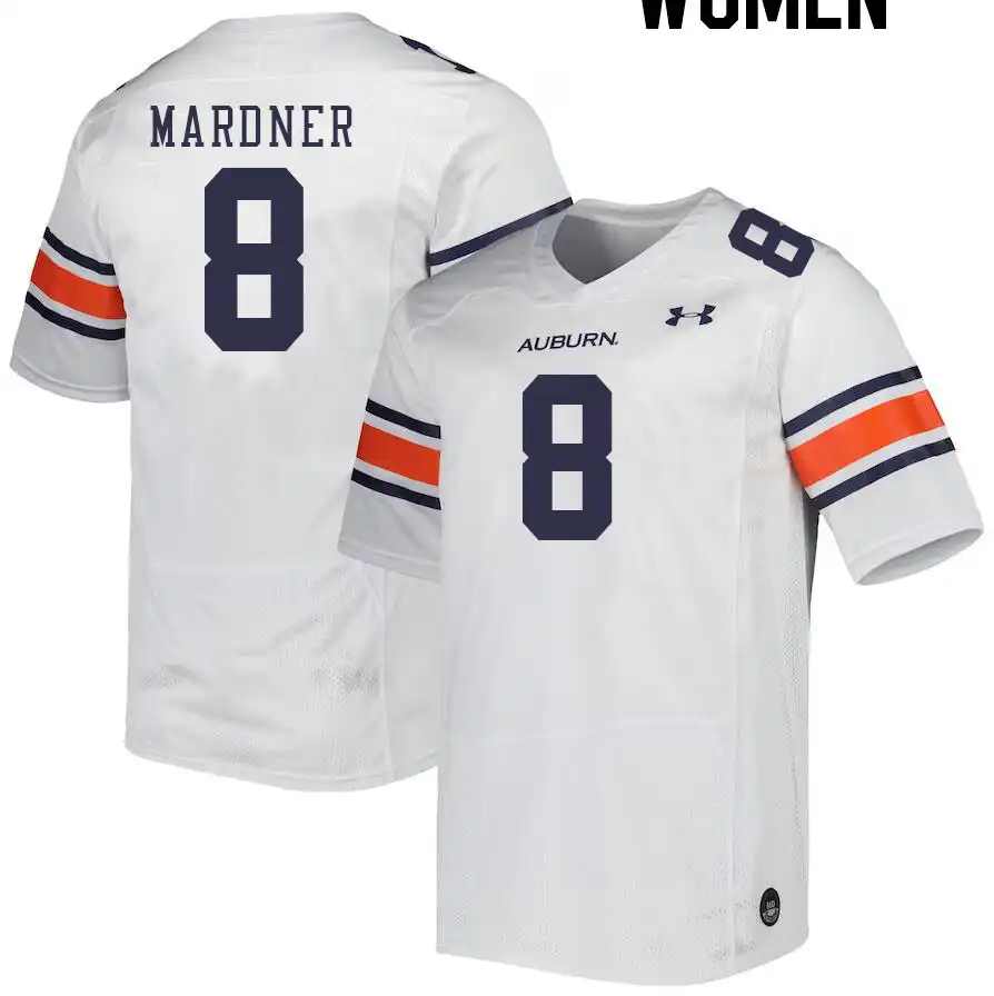 Nick Mardner Auburn Tigers Women's #8 Stitched College White Football Jersey 2412BXDU0