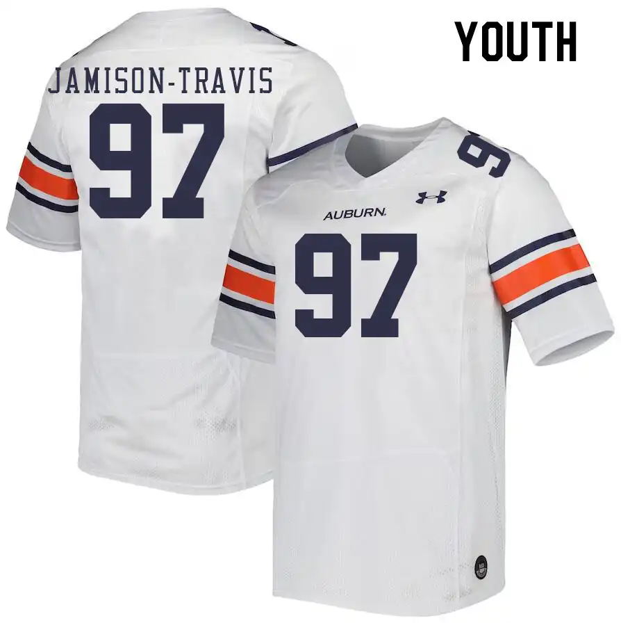 Quientrail Jamison-Travis Auburn Tigers Youth #97 Stitched College White Football Jersey 2412RWIP5